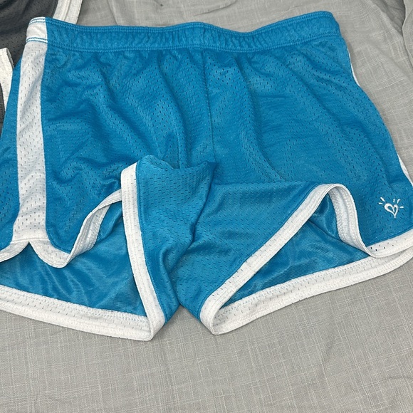 Justice girls 16 3 pairs blue gray black athletic shorts - Picture 4 of 7